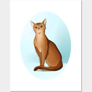 Abyssinian Cat T Shirt Posters and Art